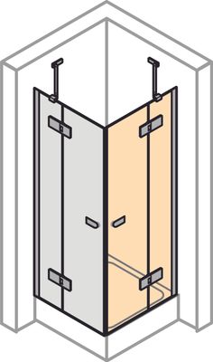 P&M Pendeltür für Eckeinstieg / FS, rechts,800 x 2000 mm, SIHL, ESG, 2000 x 800 mm Bild 6